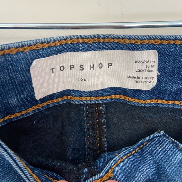 Topshop Super Skinny Blue Joni Jeans - Picture 2 of 3